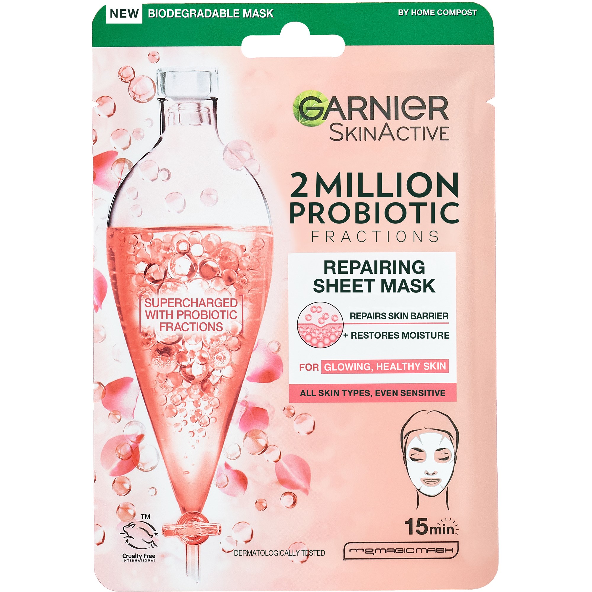 Läs mer om Garnier SkinActive 2 Million Probiotics Fractions Repairing Sheet Mask