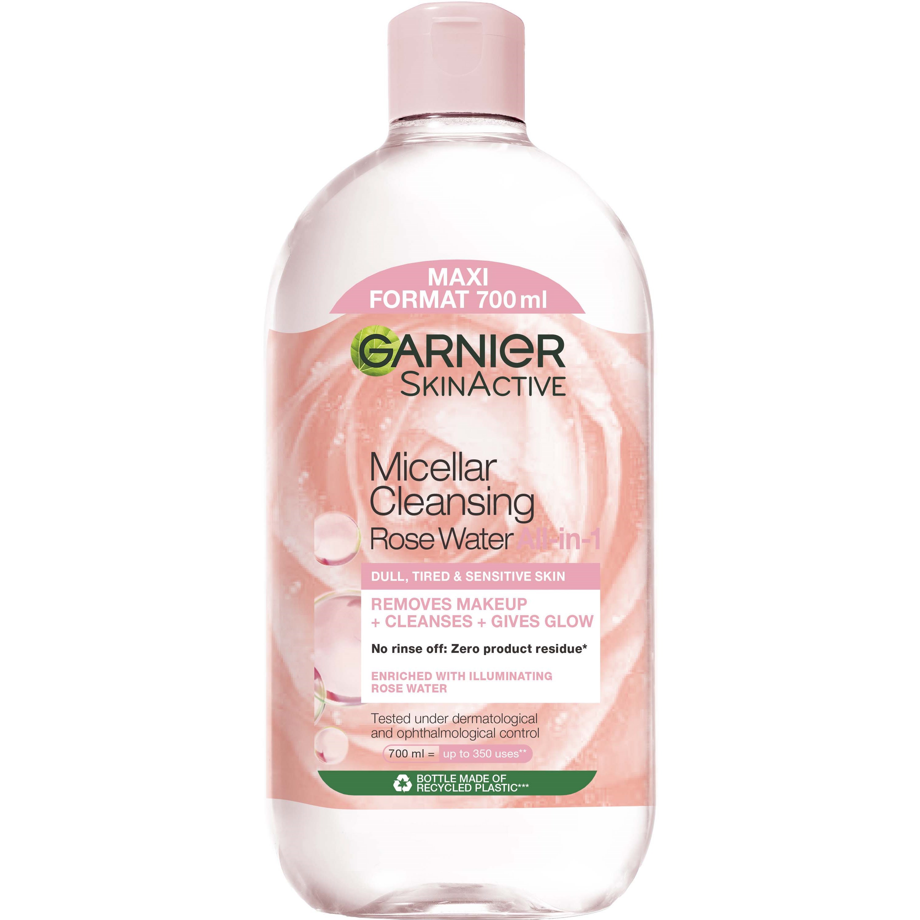 Läs mer om Garnier SkinActive Micellar Cleansing Rose Water All-in-1 700 ml