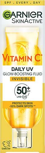 Garnier SkinActive Vitamin C Daily UV Glow Boosting Fluid Invisible SPF50+ 40 ml
