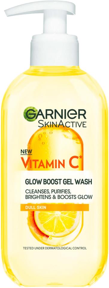 Garnier SkinActive Vitamin C Glow Boost Gel Wash 200 ml