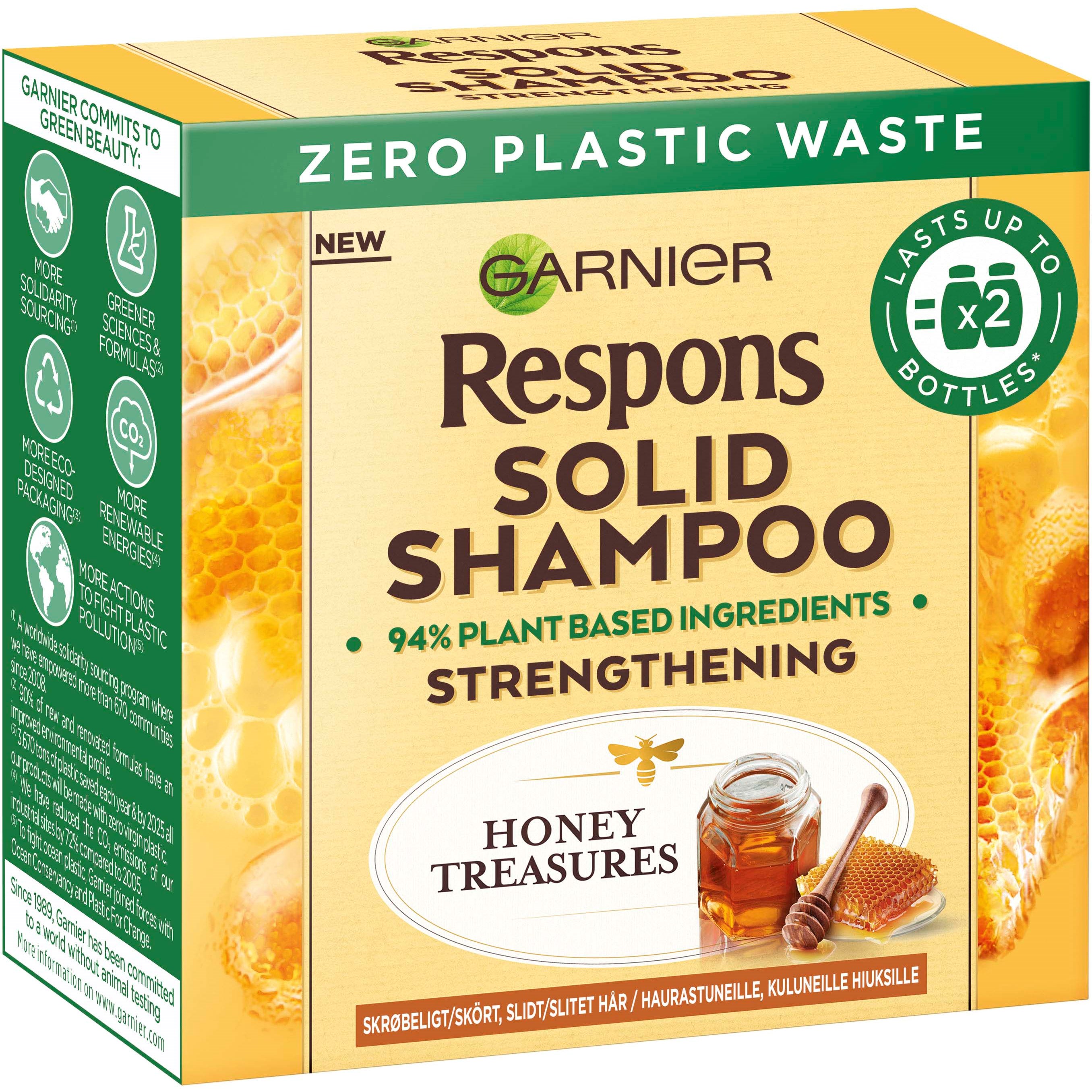 Läs mer om Garnier Respons Solid Shampoo Honey Treasures 60 g