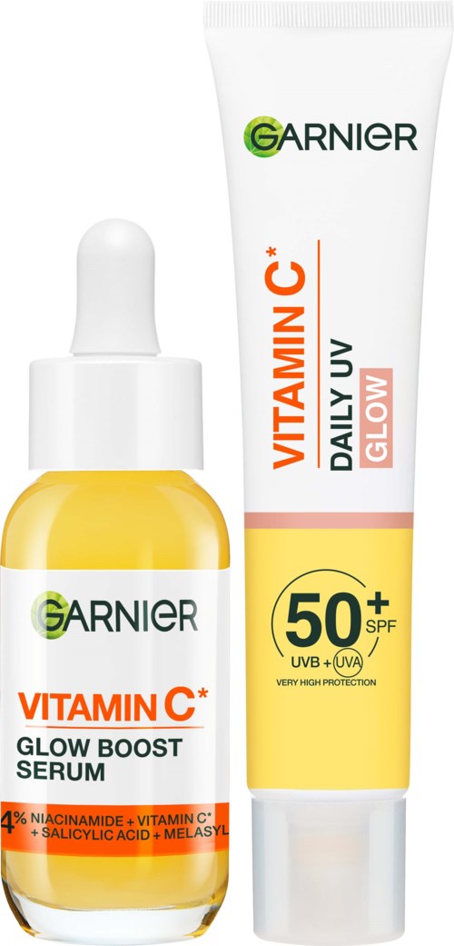 Garnier Vitamin C* Bundle Daily UV Glow Fluid SPF50+ 40 ml & Serum 30 ml