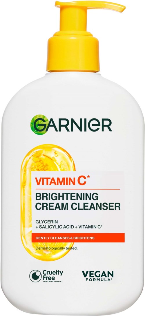 Garnier   Vitamin C* Glow Boost Cream Cleanser For Dull Skin 250 ml