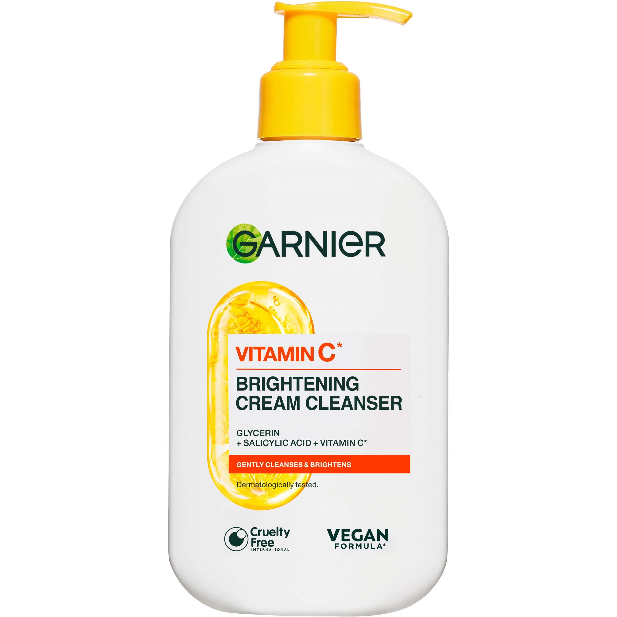 Garnier Vitamin C* Glow Boost Cream Cleanser For Dull Skin 250 ml