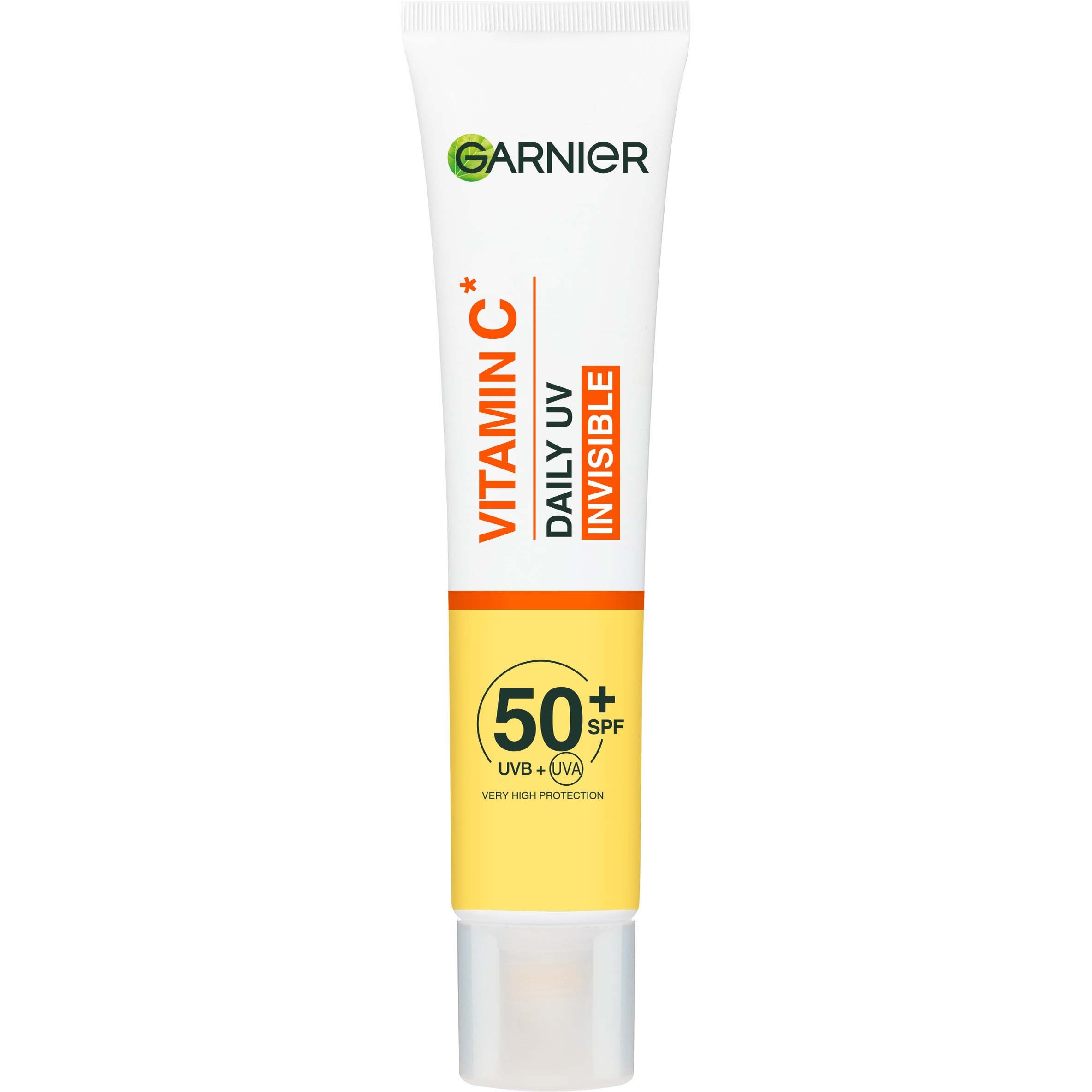 Garnier   Vitamin C* Glow-Boosting Daily UV Fluid SPF50+ For Dull Skin Invisible 40 ml billede