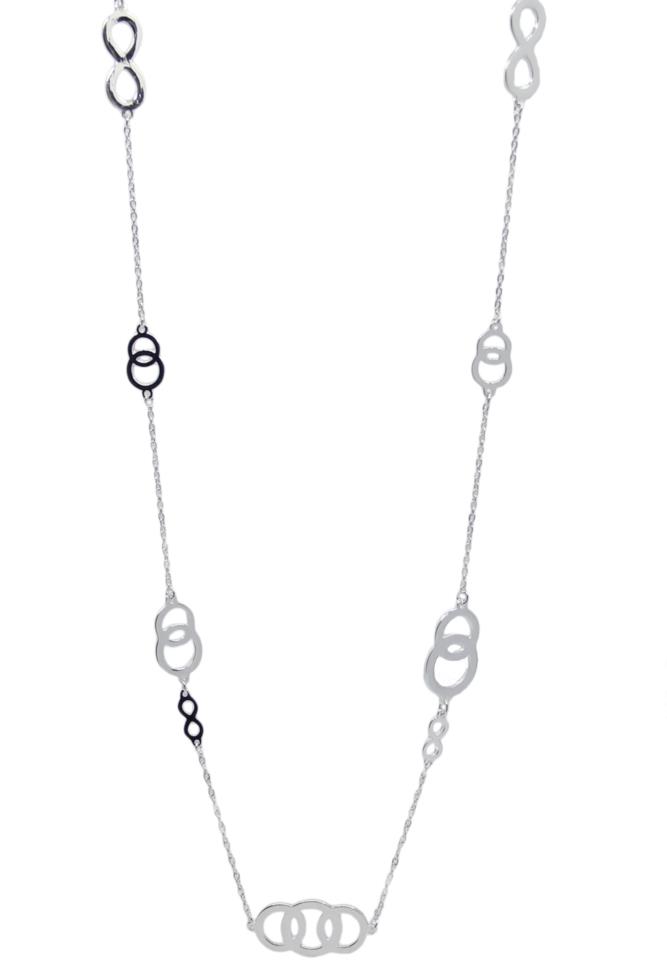 Gemini Smycken Långt elegant halsband silver HL676-20COL02