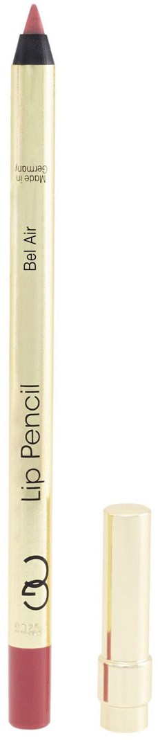 En beige läppennada med en rosa spets och lock, märkt 'Lip Pencil' och 'Be A1r' på kroppen.