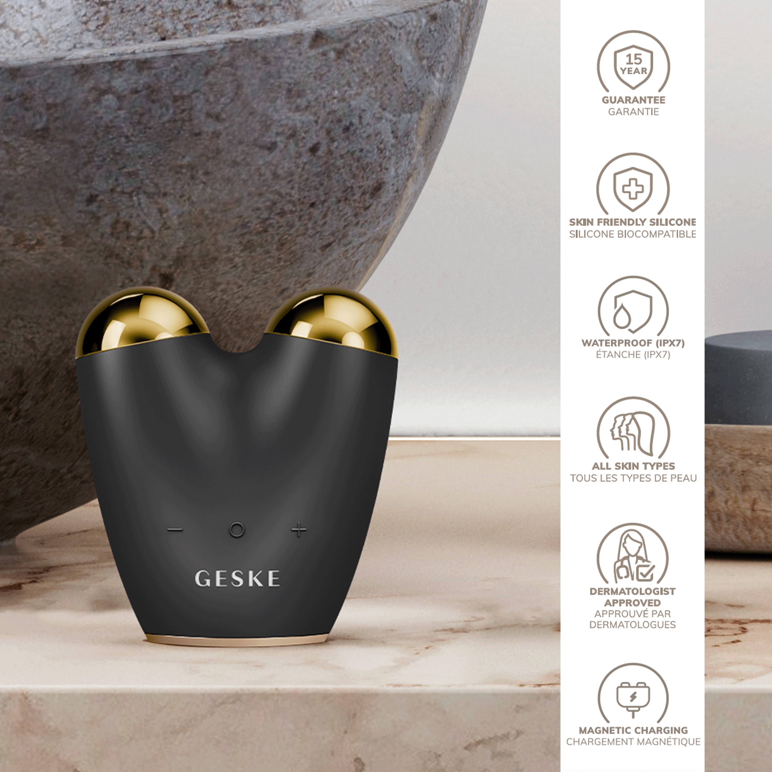 Geske MicroCurrent Face-Lifter | 6 in 1 Gray (obrázok 3)