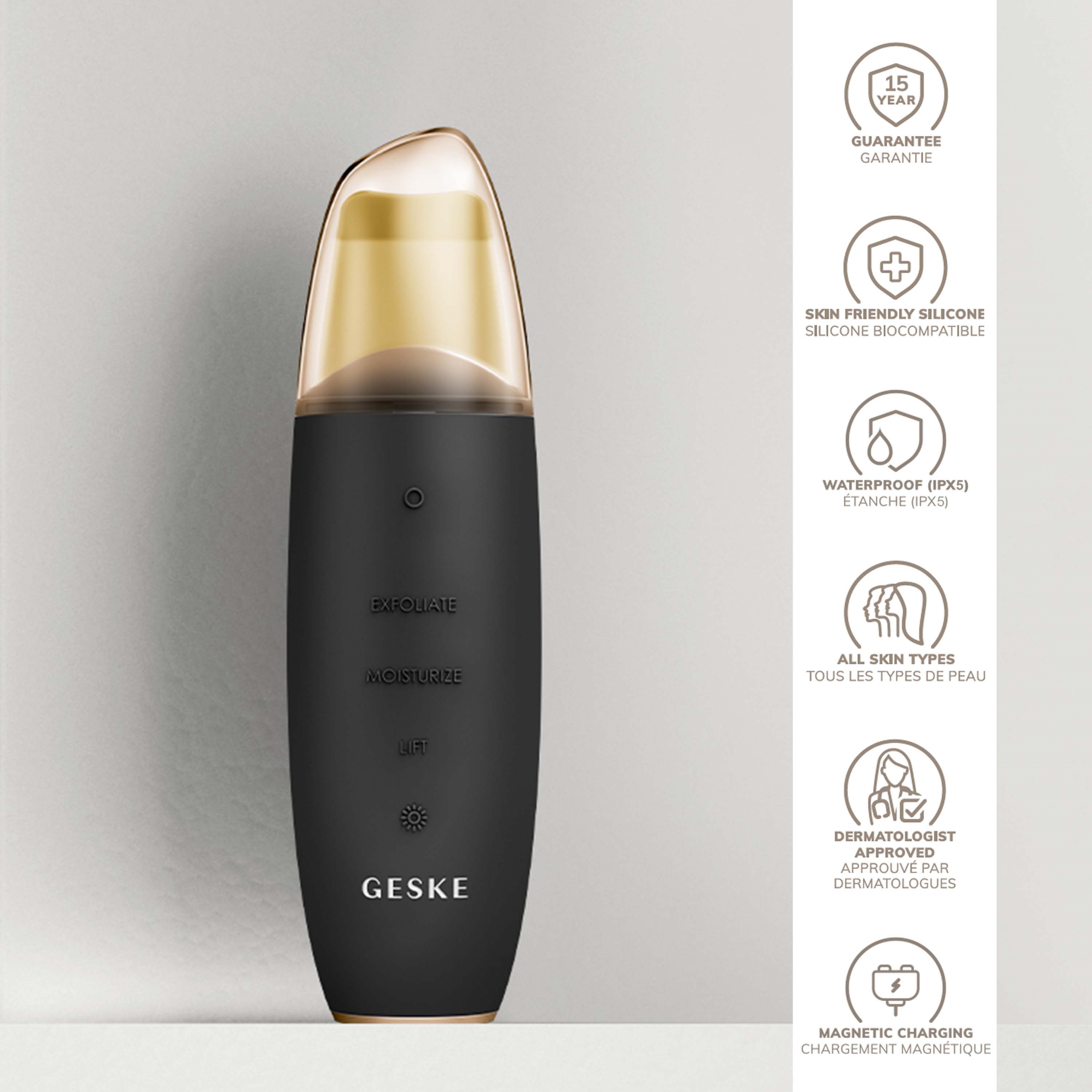 Geske 9 in 1 MicroCurrent Skin Scrubber & Blackhead Remover Gray (obrázok 3)