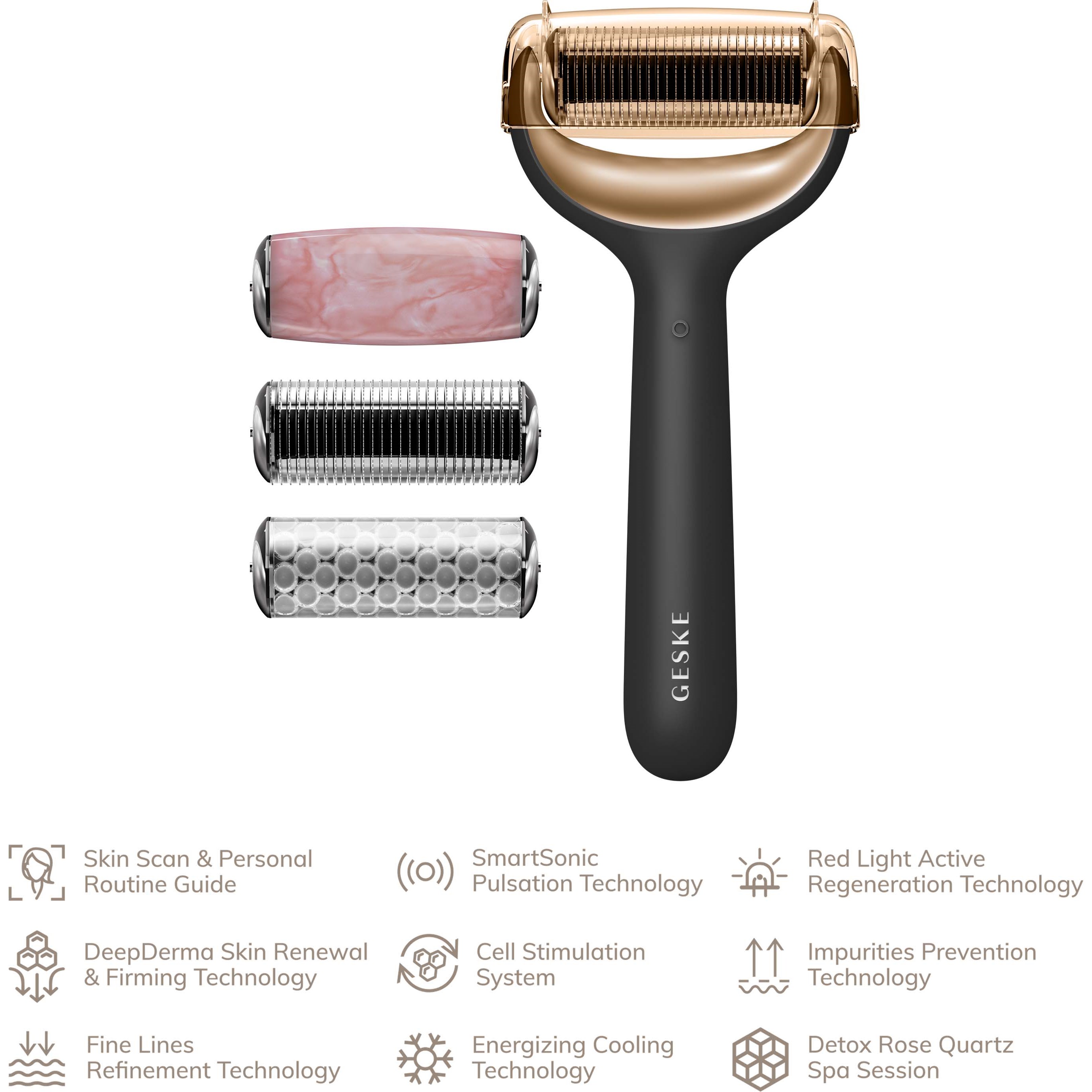 Geske MicroNeedle Face & Body Roller | 9 in 1 Gray (obrázok 5)