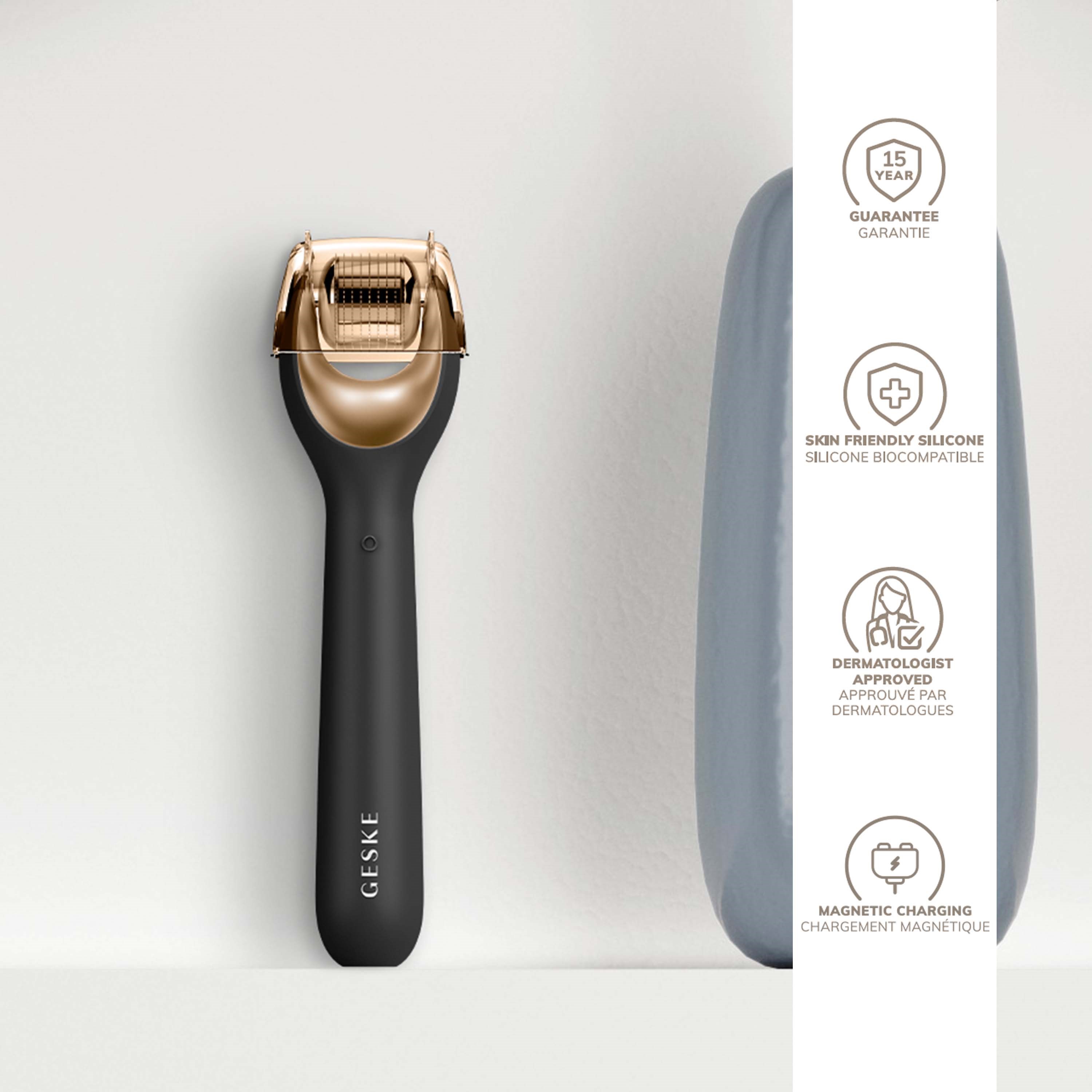 Geske MicroNeedle Face Roller | 9 in 1 Gray (obrázok 4)