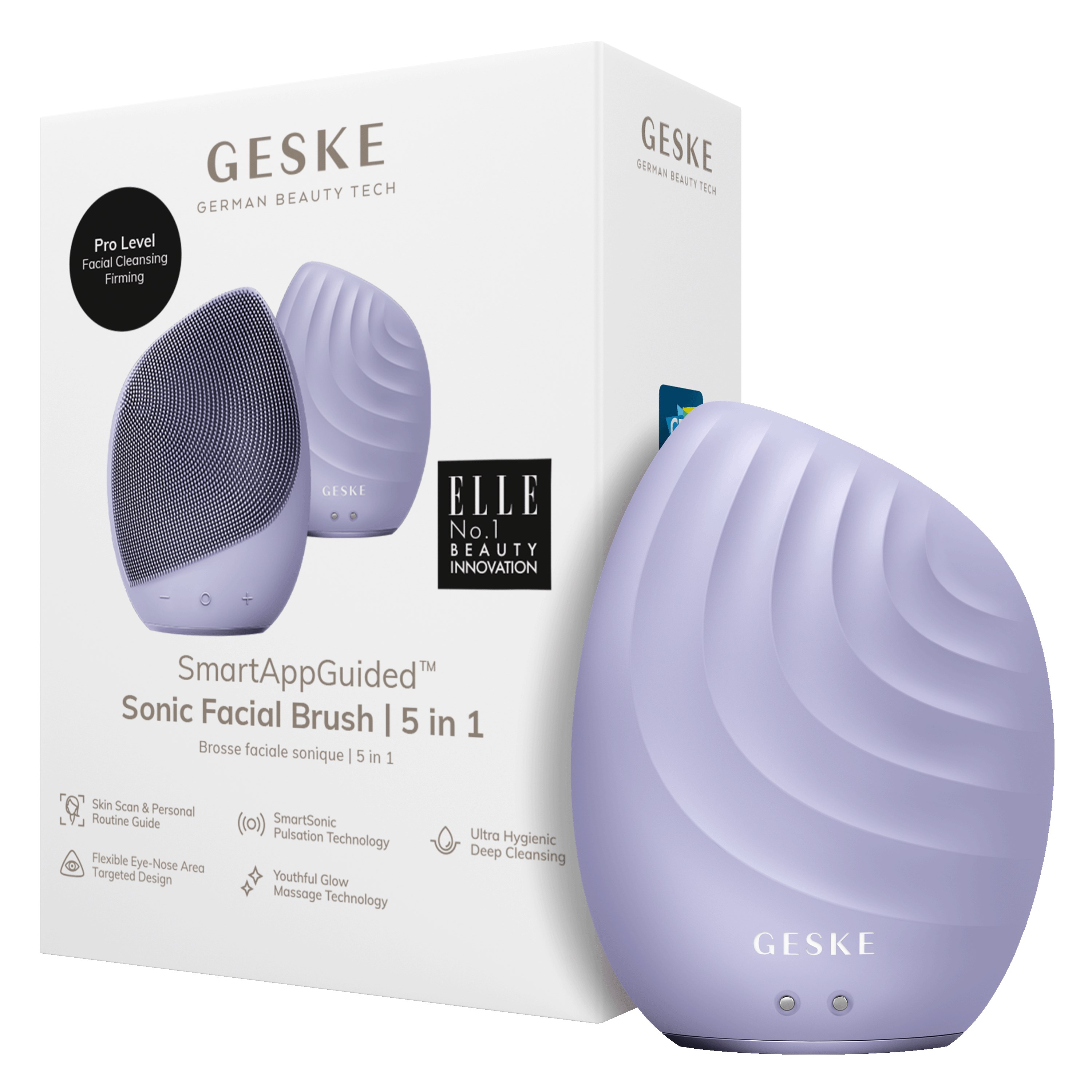 Geske 5 in 1 Sonic Facial Brush Purple (obrázok 8)