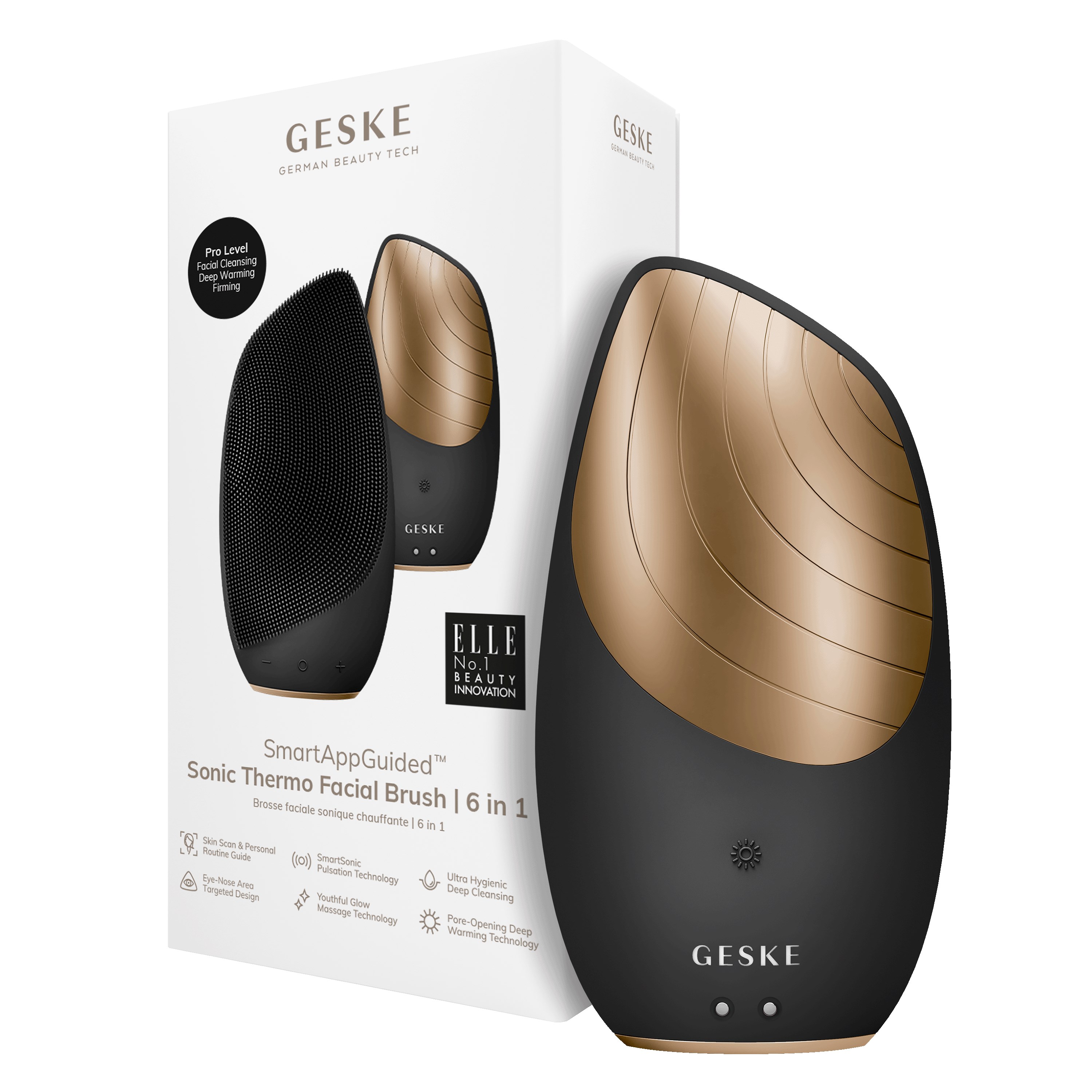 Geske 6 in 1 Sonic Thermo Facial Brush Gray (obrázok 8)