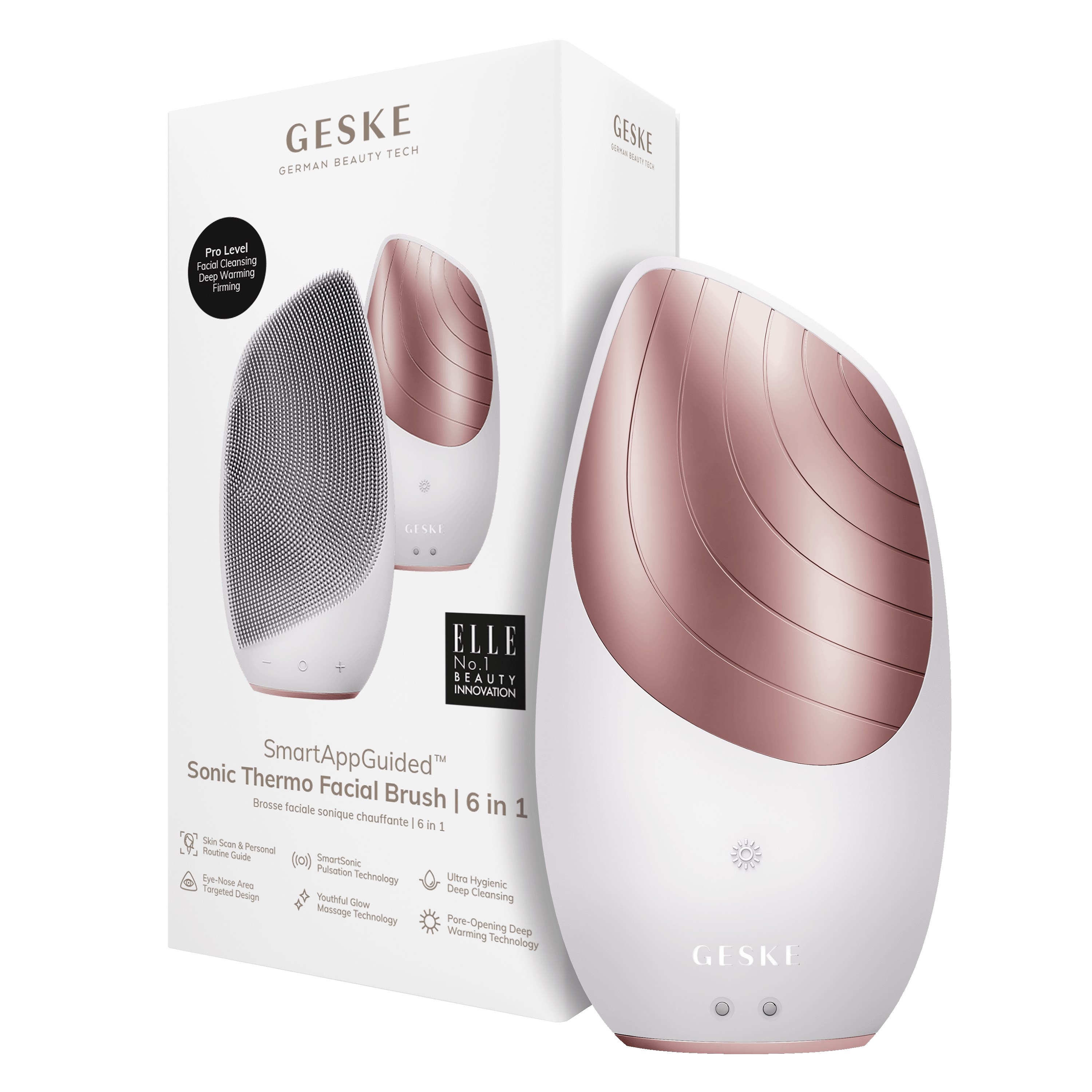 Geske 6 in 1 Sonic Thermo Facial Brush Starlight (obrázok 8)