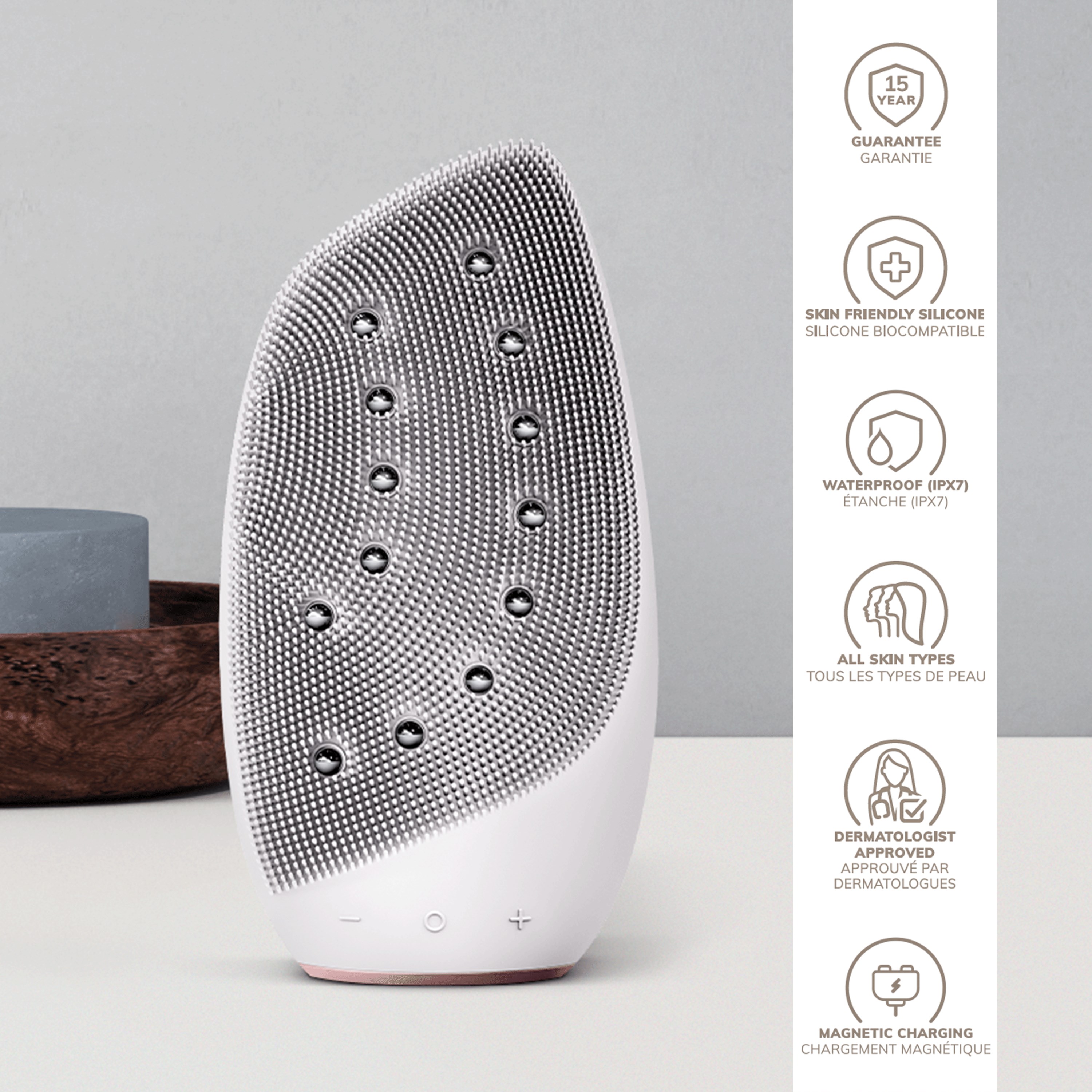 Geske 8 in 1 Sonic Thermo Facial Brush & Face-Lifter Starlight (obrázok 3)