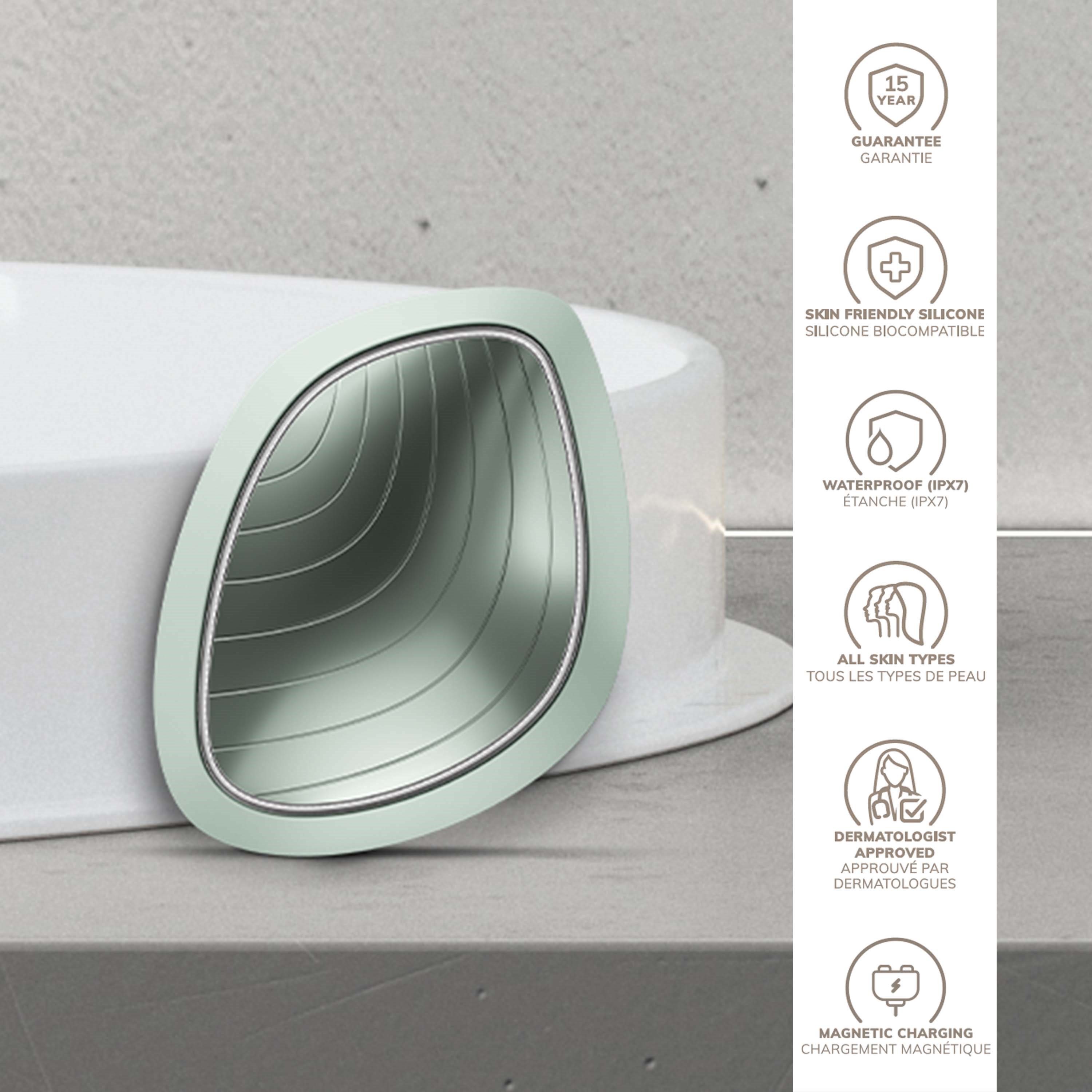 Geske 9 in 1 Sonic Warm & Cool Mask Green (obrázok 3)