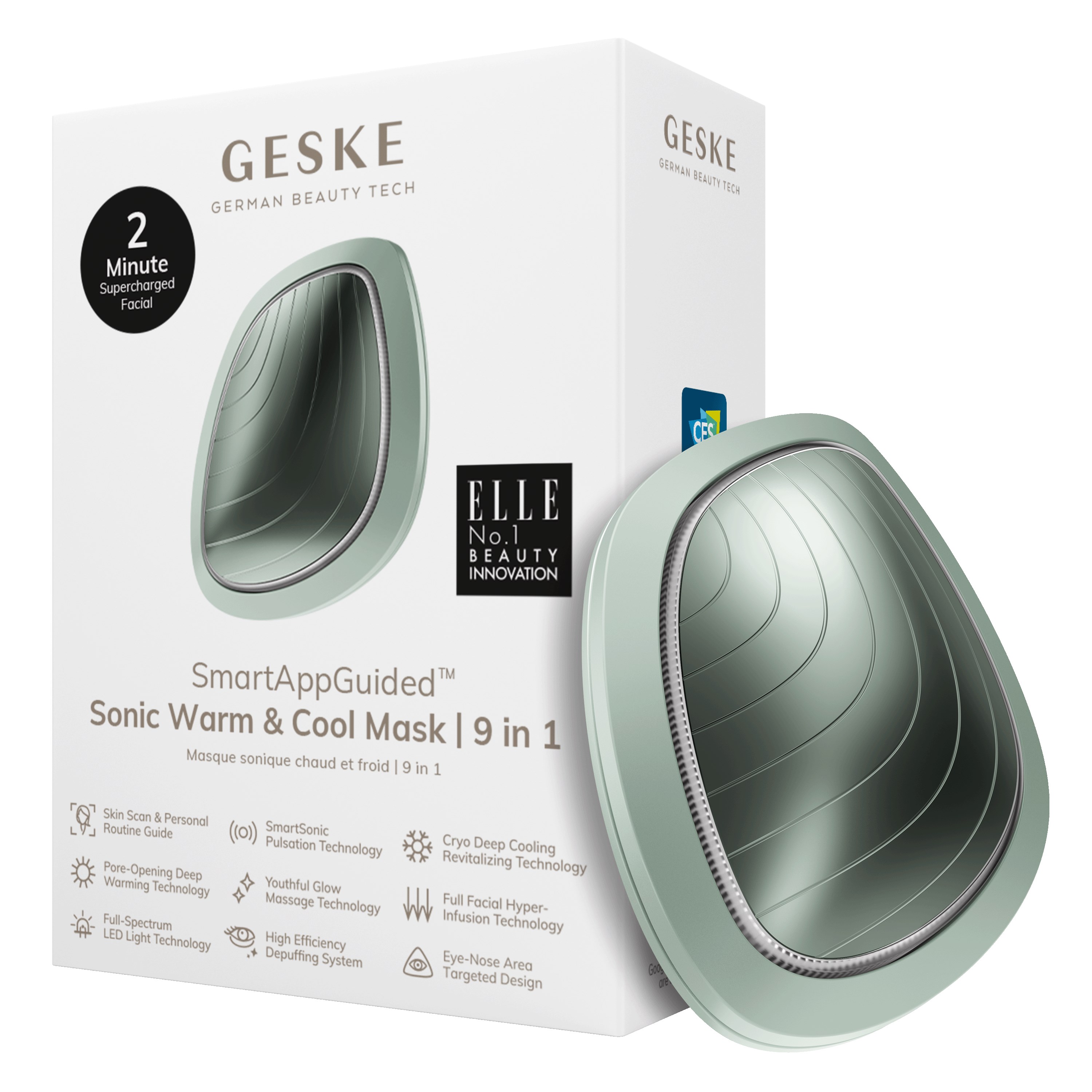 Geske 9 in 1 Sonic Warm & Cool Mask Green (obrázok 8)