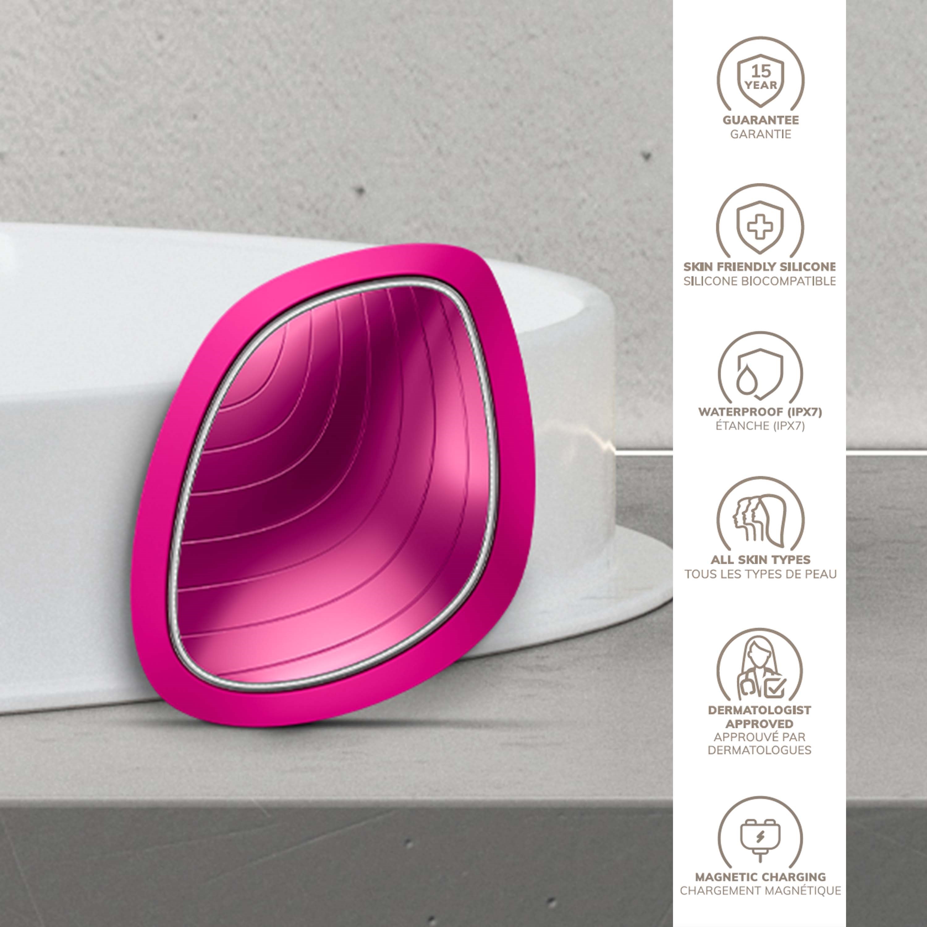 Geske 9 in 1 Sonic Warm & Cool Mask Magneta (obrázok 3)
