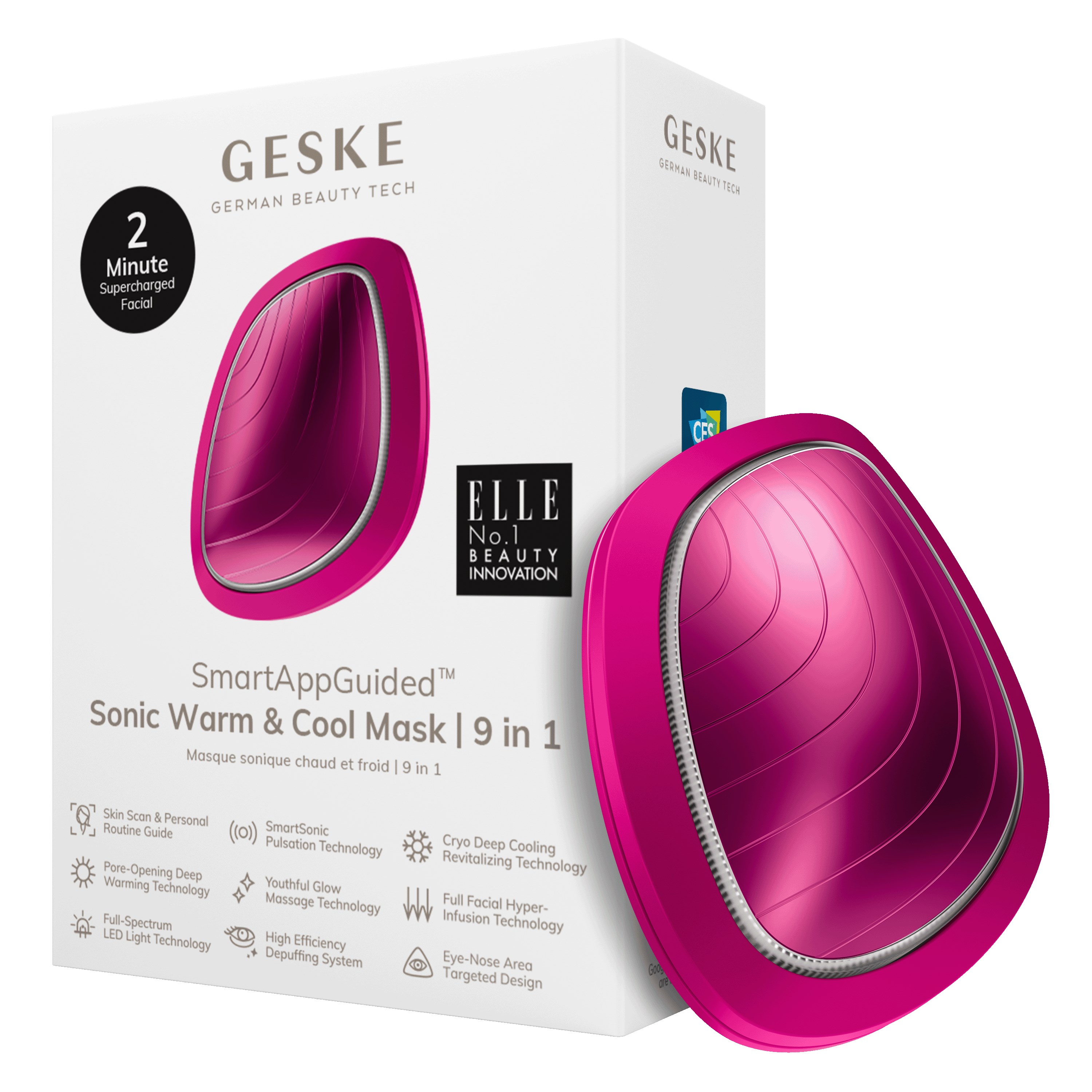 Geske 9 in 1 Sonic Warm & Cool Mask Magneta (obrázok 8)