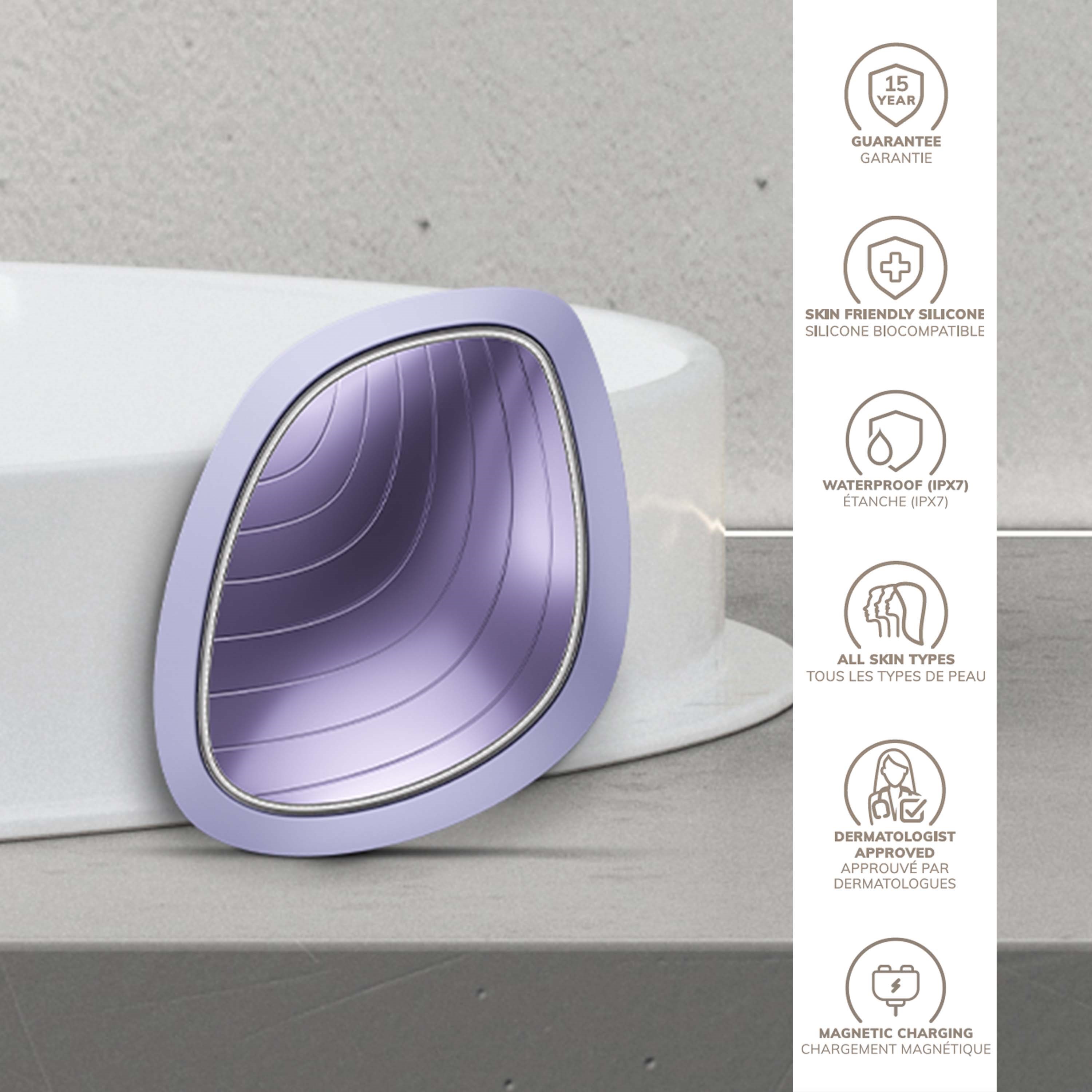 Geske 9 in 1 Sonic Warm & Cool Mask Purple (obrázok 3)