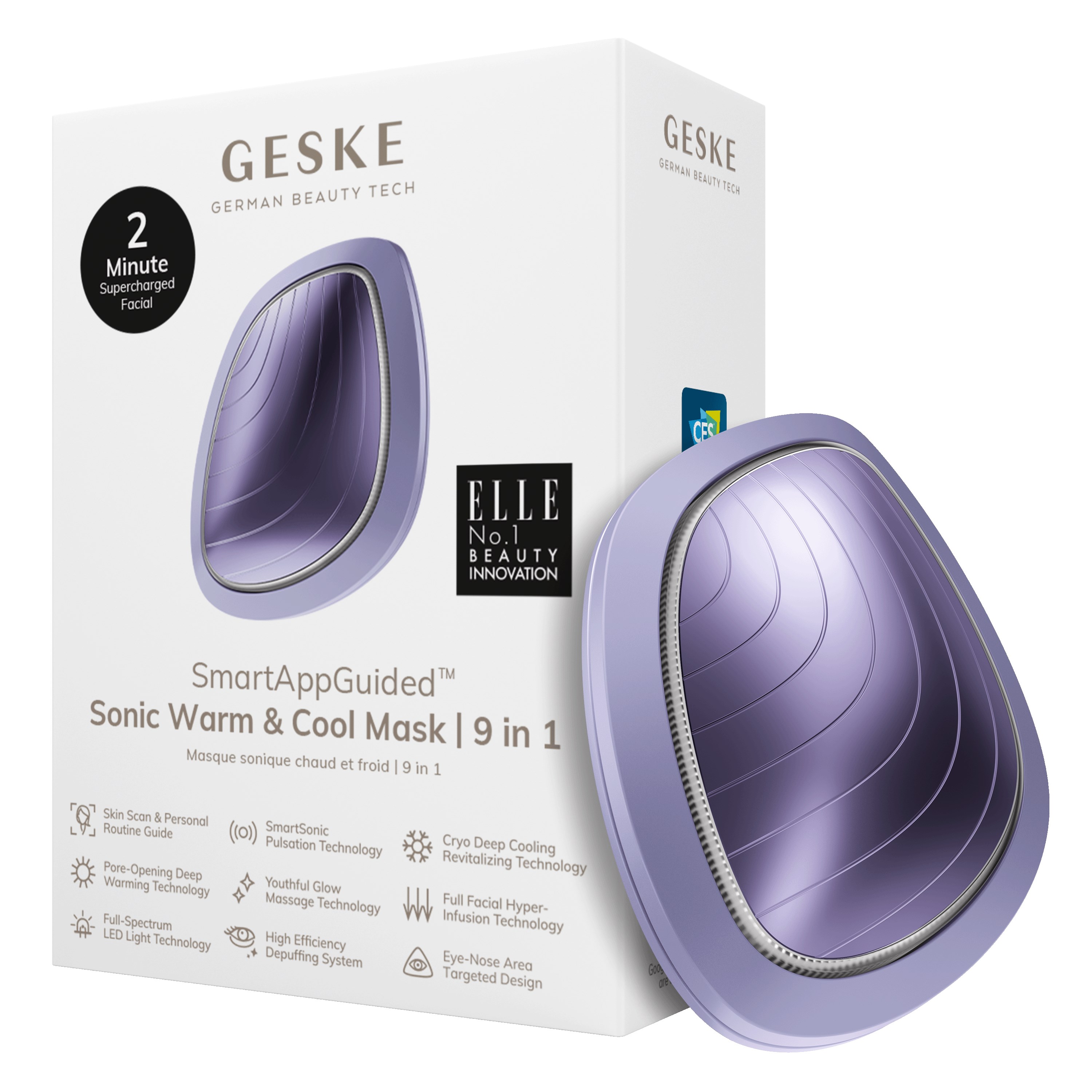 Geske 9 in 1 Sonic Warm & Cool Mask Purple (obrázok 8)