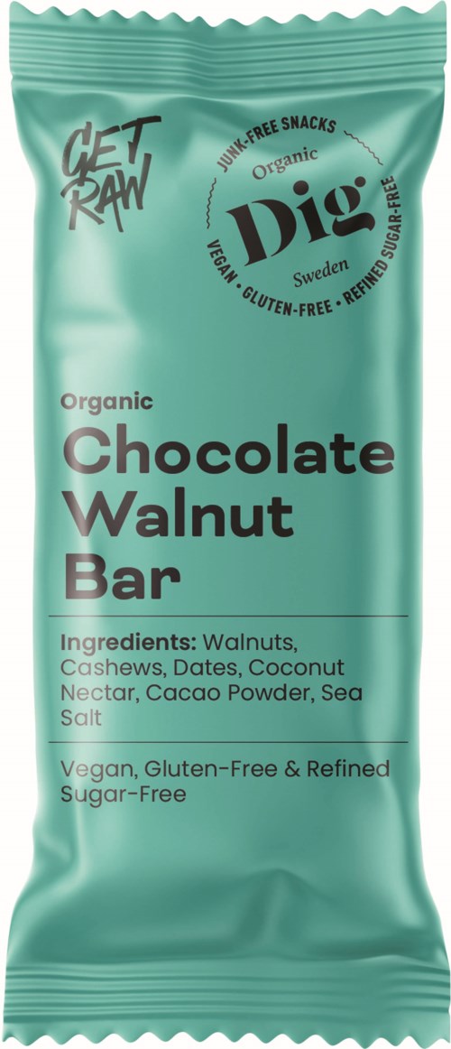 Dig GET RAW Organic Chocolate Walnut Bar 42 g
