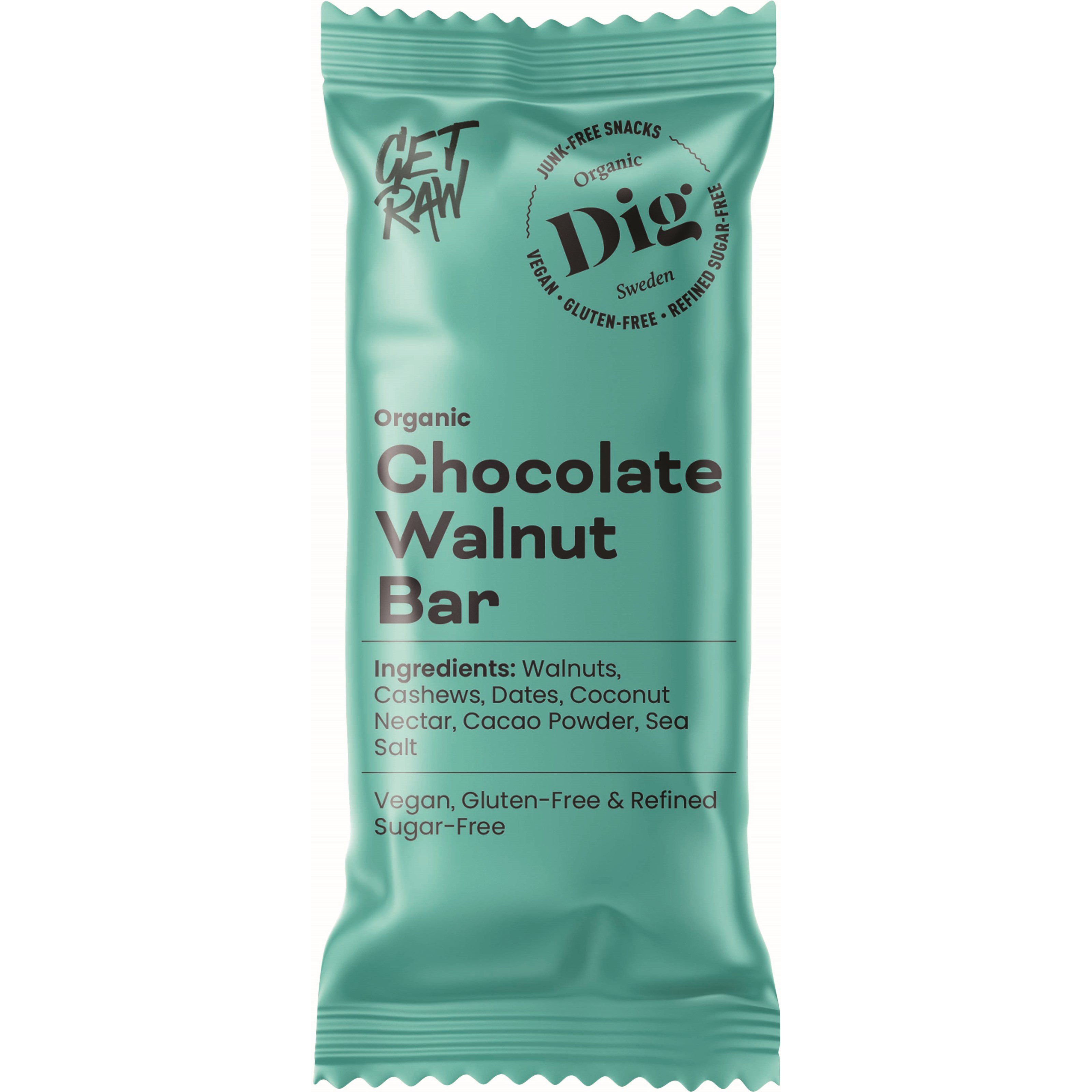 Dig GET RAW Organic Chocolate Walnut Bar 42 g