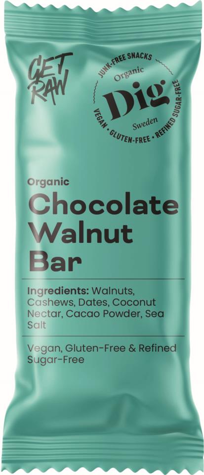 DIG GET RAW Organic Chocolate Walnut Bar 42g