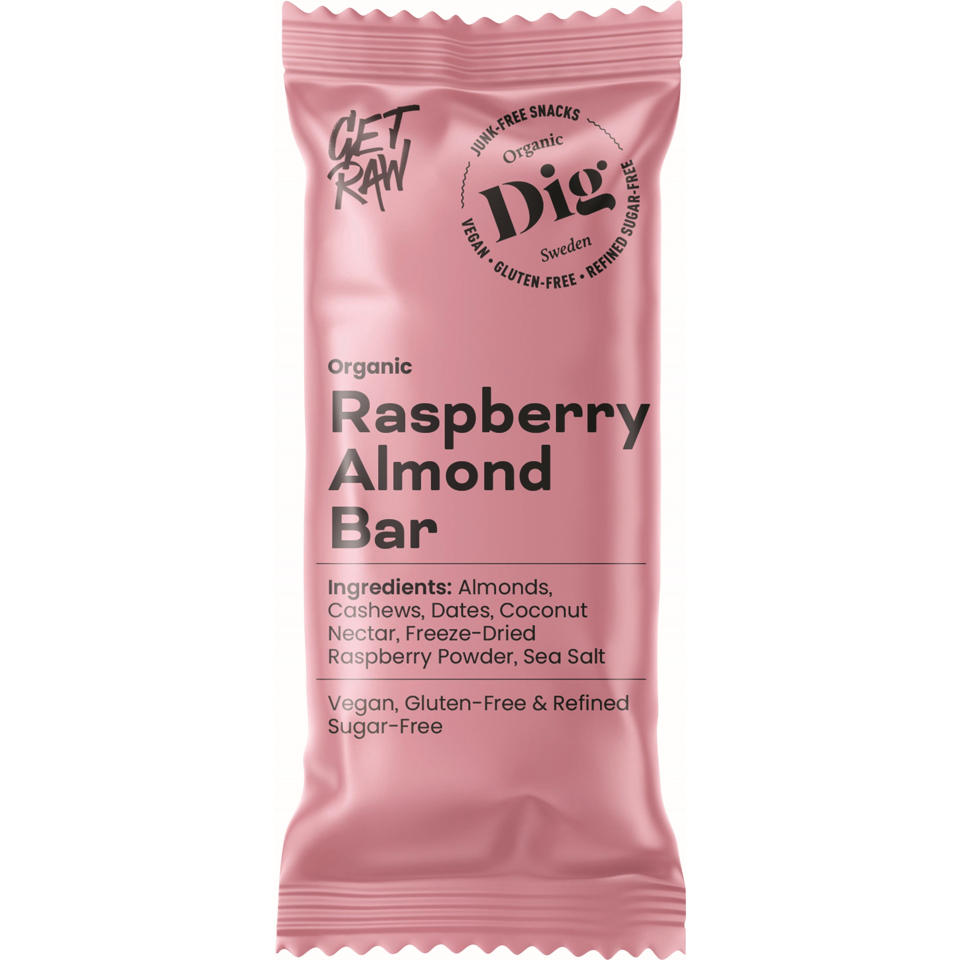 Dig GET RAW Organic Raspberry Almond Bar 42 g