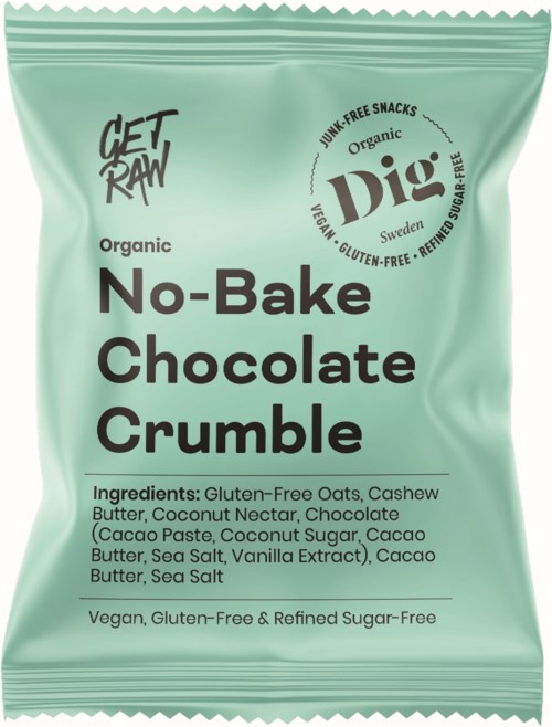 Dig GET RAW Organic No-Bake Chocolate Crumble 35 g