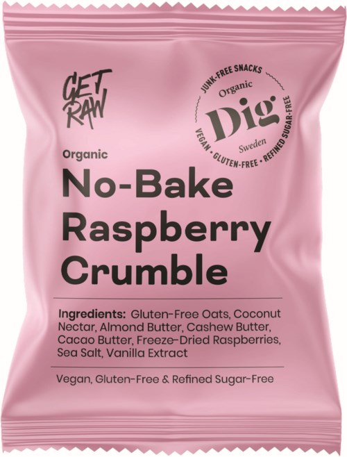Dig GET RAW Organic No-Bake Raspberry Crumble 35 g