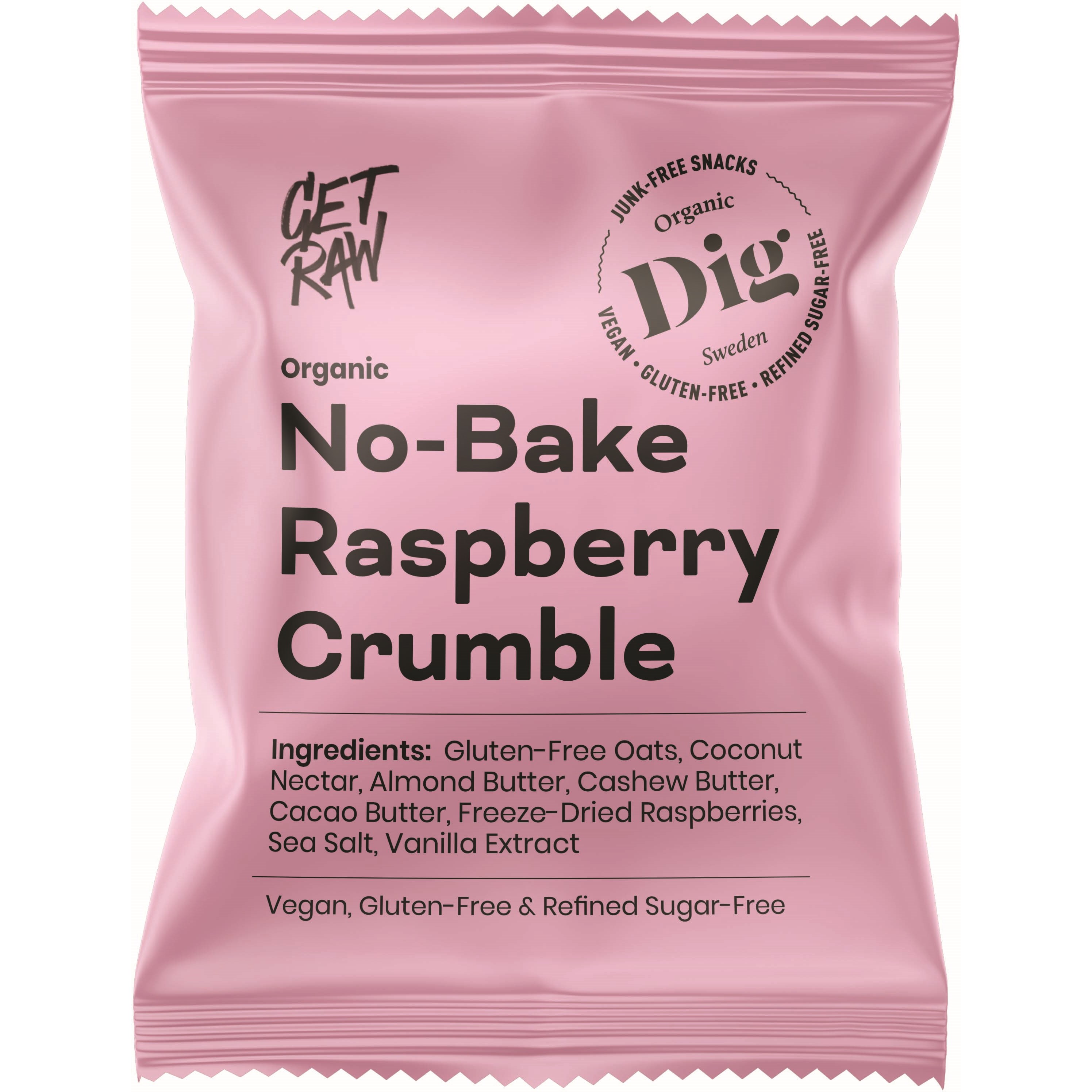 Dig GET RAW Organic No-Bake Raspberry Crumble 35 g