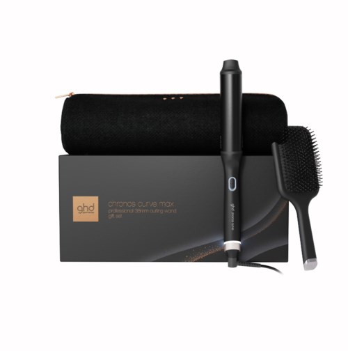 ghd Cashmere Collection Chronos Curve Max Wand 38mm Barrel Festive Gift Set in Black