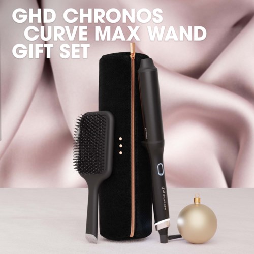 ghd Cashmere Collection Chronos Curve Max Wand 38mm Barrel Festive Gift Set in Black