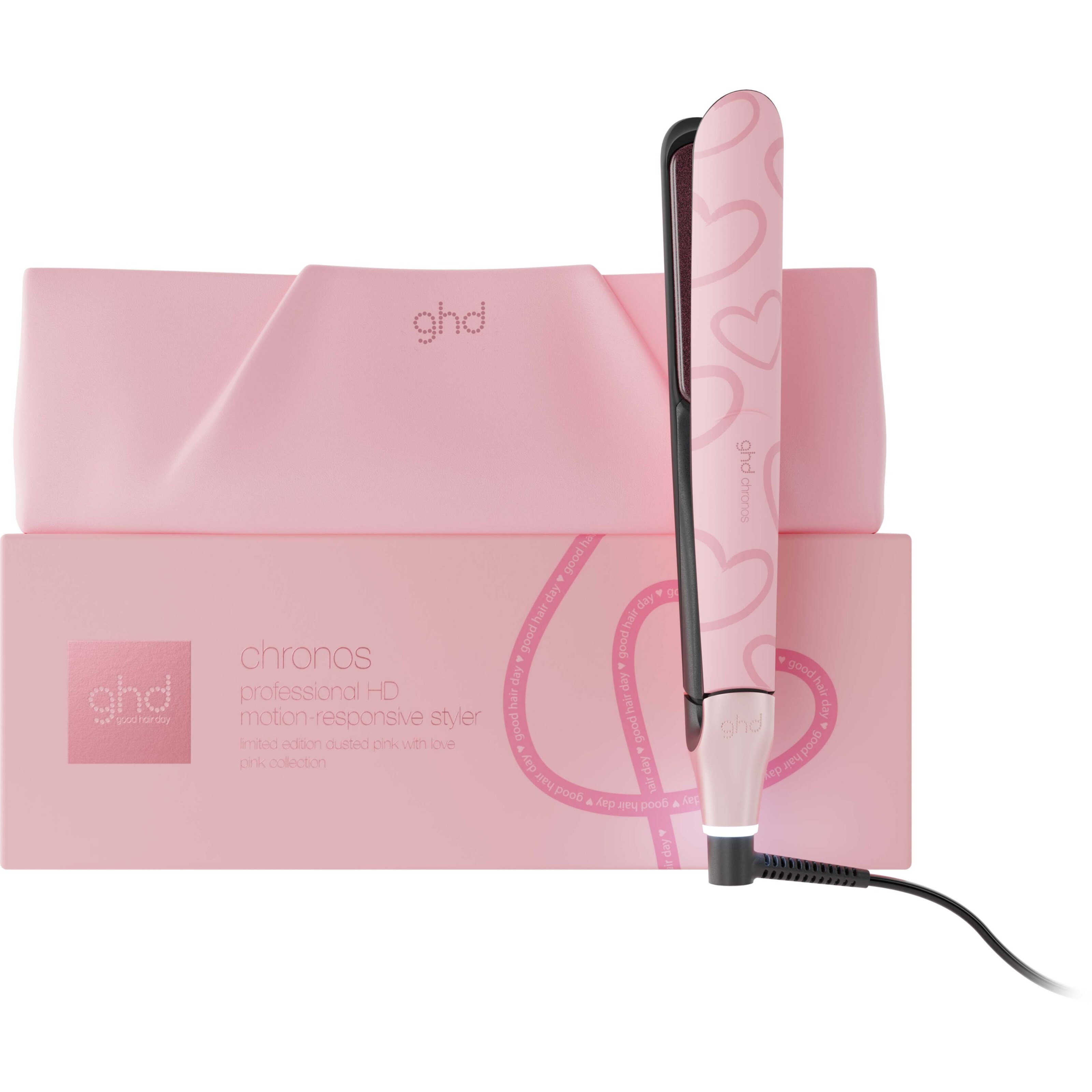 ghd Chronos Limited Edition Hair Straightener in Dusted Pink With Love