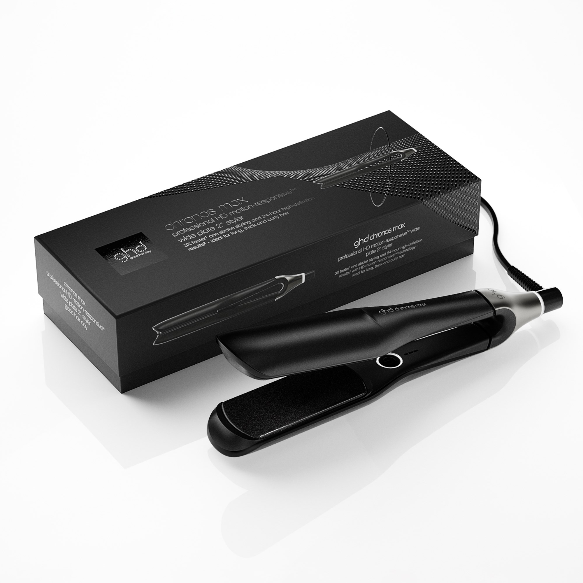 ghd Chronos Max Wide Plate Hair Straightener Black (obrázok 8)