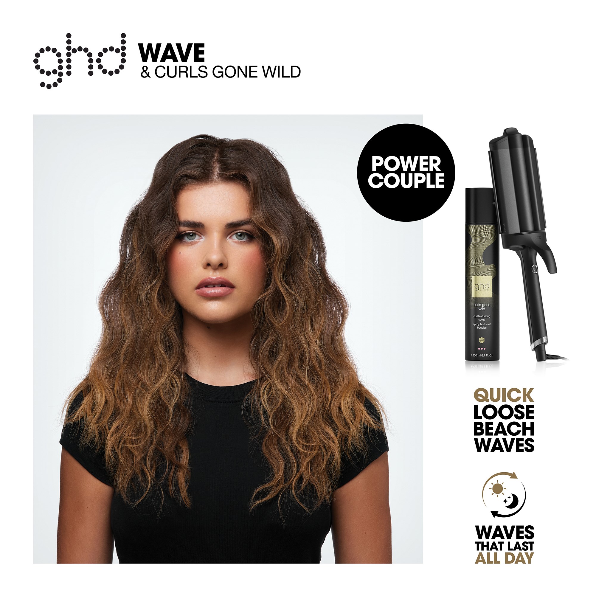 ghd Curls Gone Wild - Heat Protect Texturing Spray 200 ml (obrázok 5)