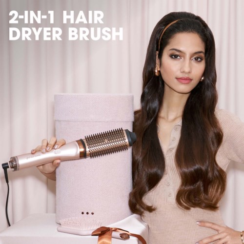 ghd Cashmere Collection Duet Blowdry 2-in-1 Hair Dryer Brush Festive Gift Set In Cashmere Beige