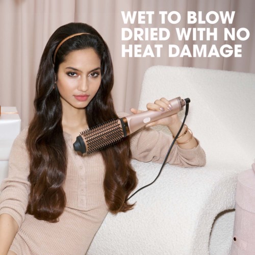 ghd Cashmere Collection Duet Blowdry 2-in-1 Hair Dryer Brush Festive Gift Set In Cashmere Beige