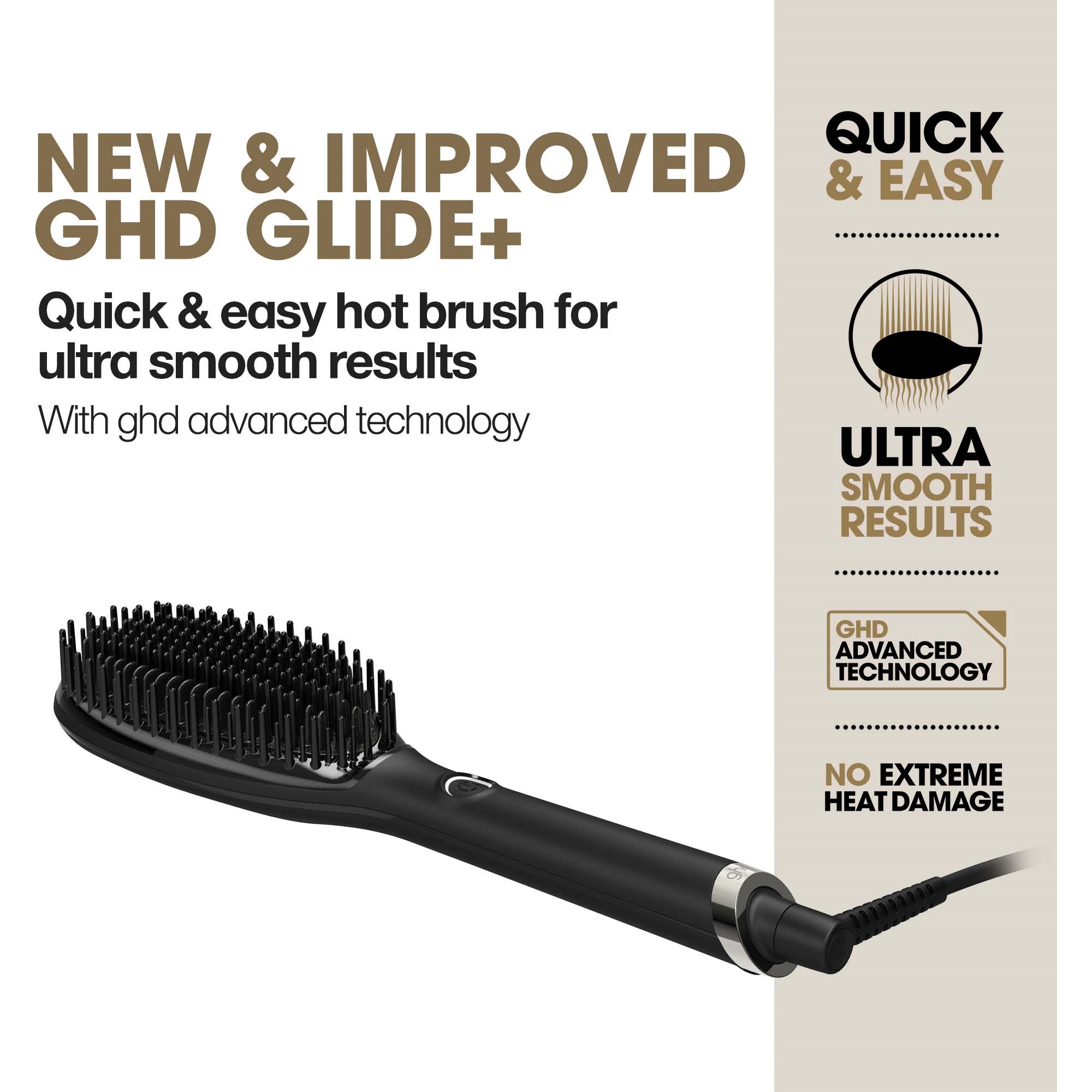 ghd Glide+ Smoothing Hot Brush - Black (obrázok 3)