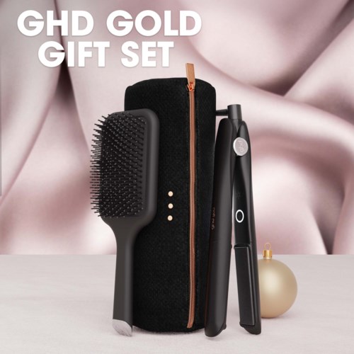 ghd Cashmere Collection Gold Hair Straightener Festive Gift Set in Black