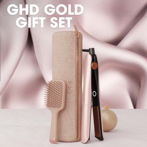 ghd Cashmere Collection Gold Hair Straightener Festive Gift Set in Cashmere Beige