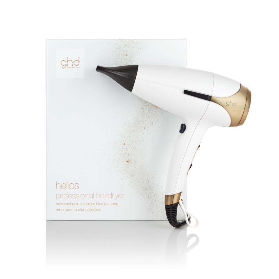 ghd Helios White & Satin Gold Limited Edition Hair Dryer 