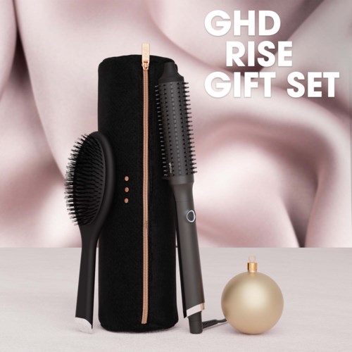 ghd Cashmere Collection Rise Volumising Hot Brush Festive Gift Set in Black