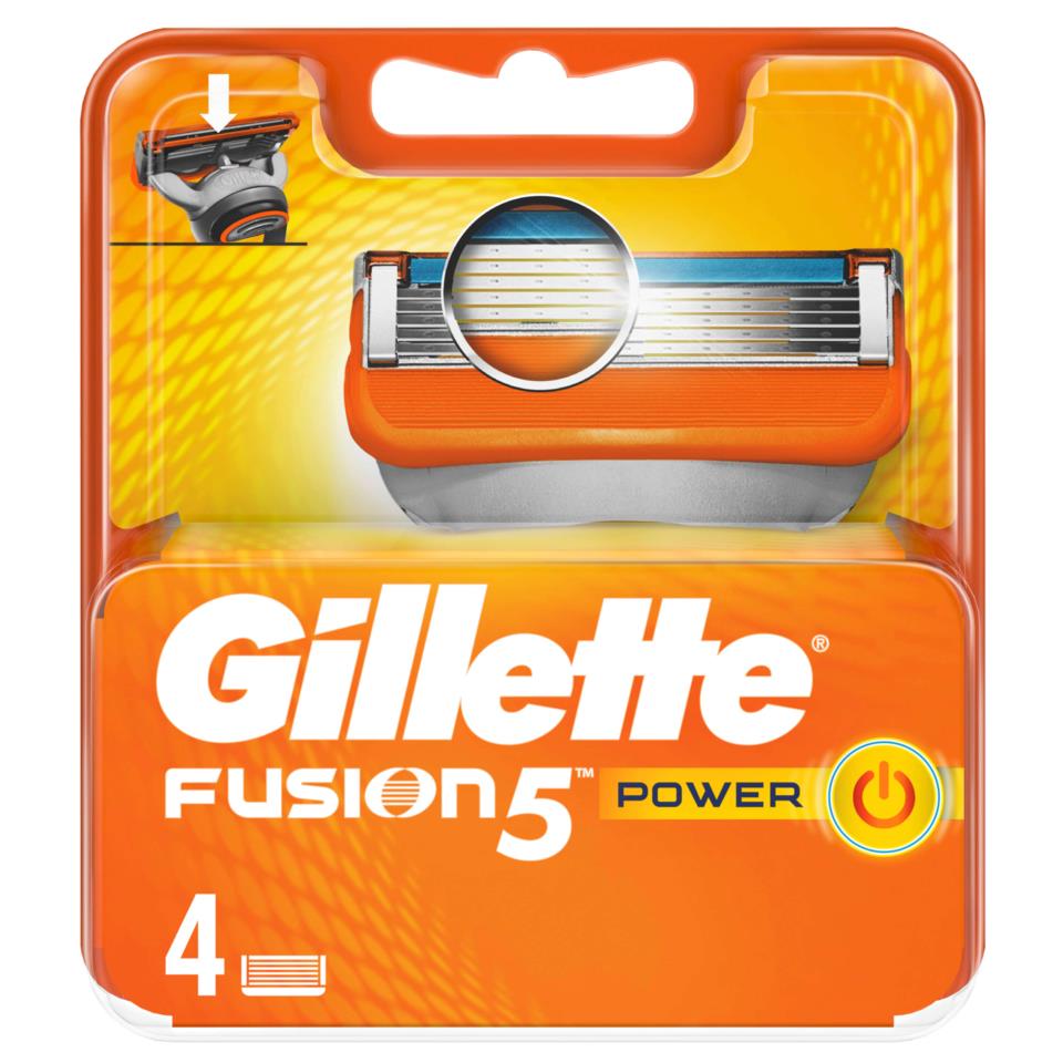 Gillette Fusion5 Power rakblad för elrakhyvel för män 4 st