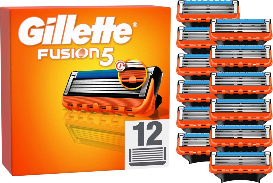 Red Gillette Fusion Razor Gillette Fusion5 Razor blades for men 12 st | lyko.com