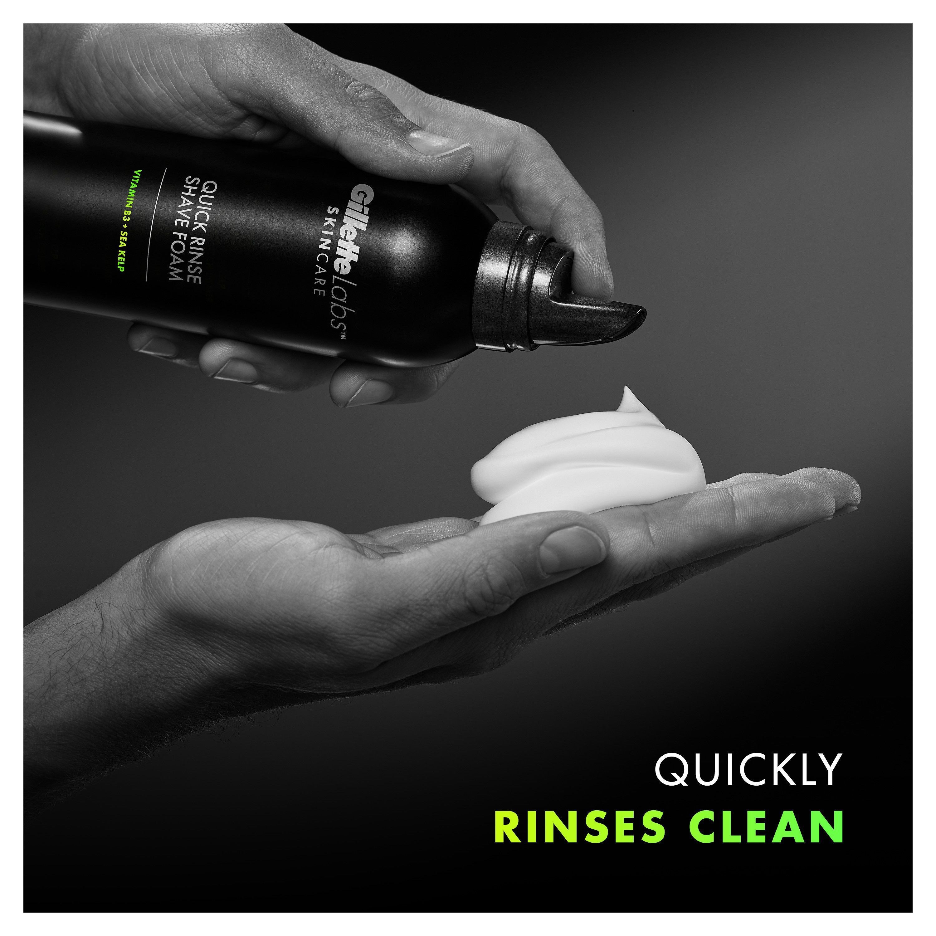 Gillette Labs Quick Rinse Shave Foam 240 ml (obrázok 4)