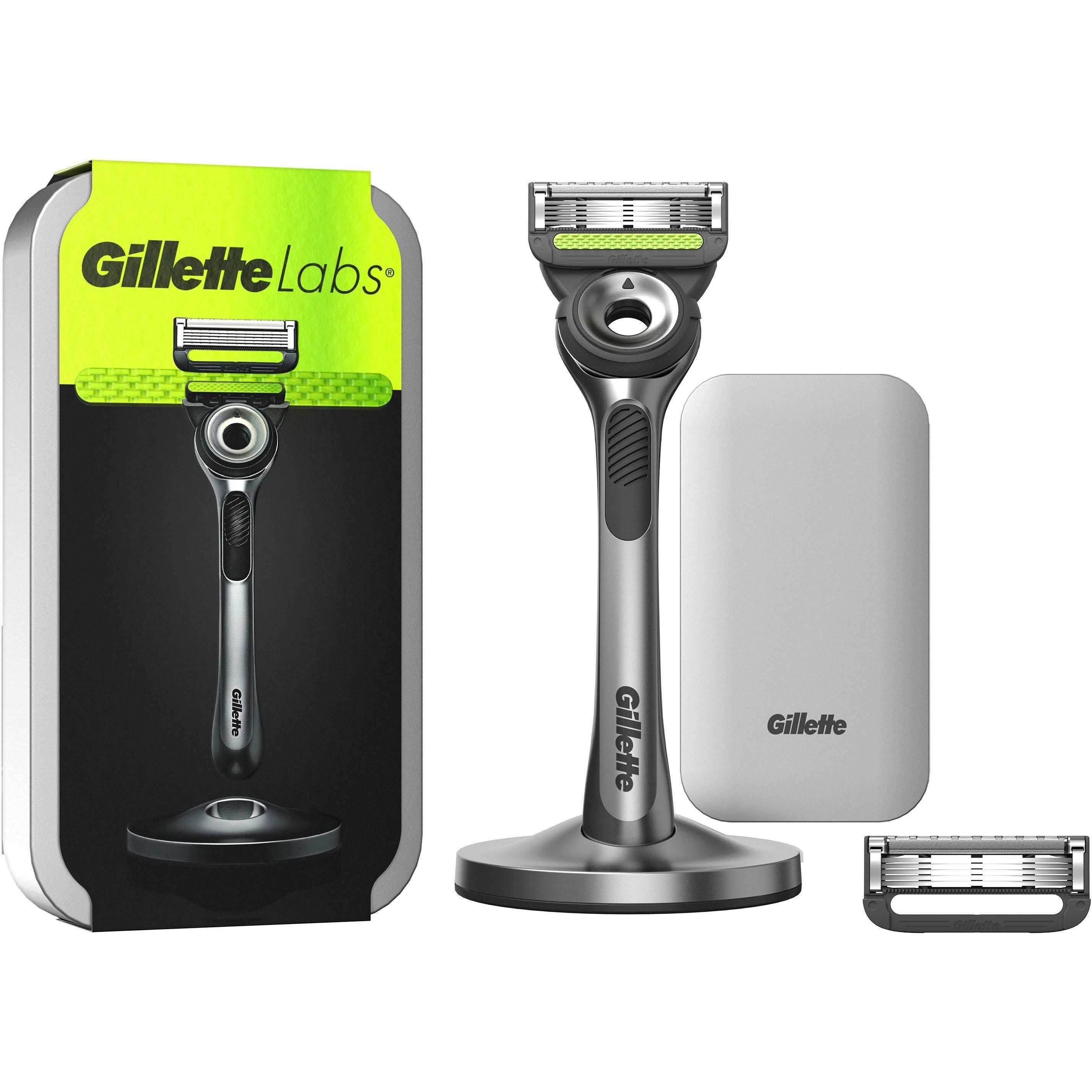 Läs mer om Gillette Labs Razor With Exfoliating Bar & Stand 2 Blades Travel Editi