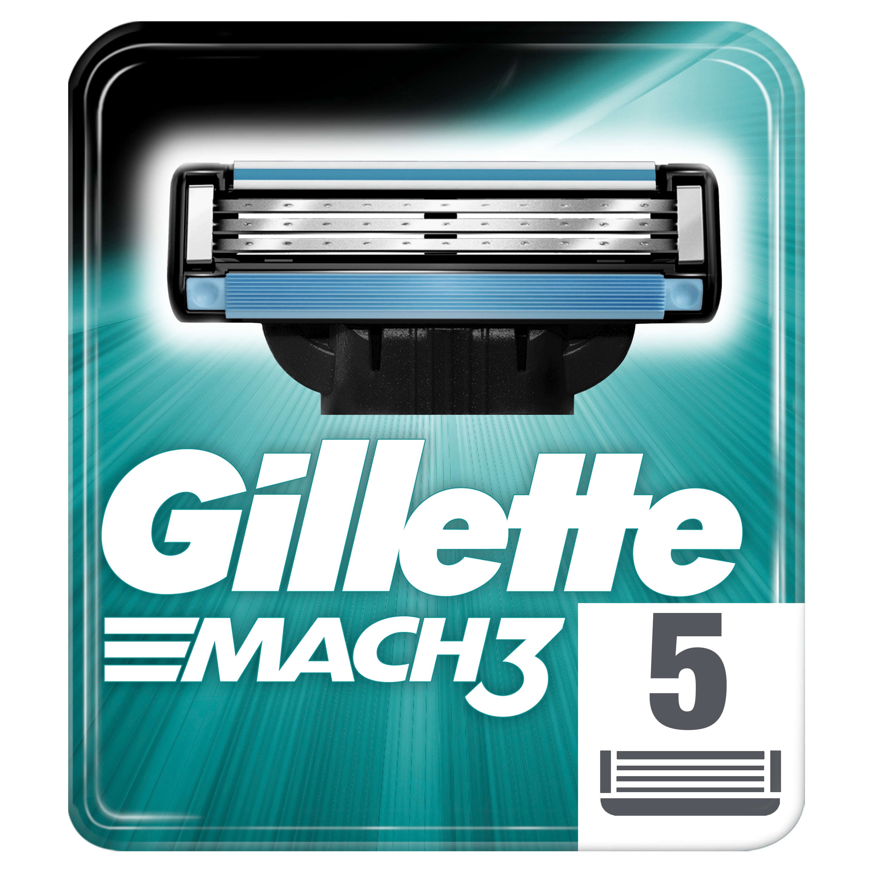 Läs mer om Gillette Mach3 Mens Razor Blade Refills 5 st