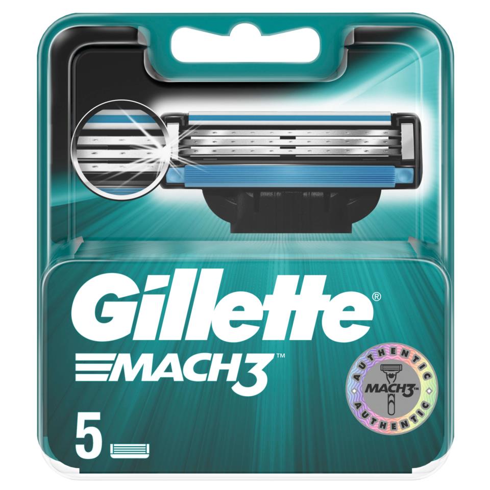 Gillette Mach3 Men’s Razor Blade Refills, 5 Pcs
